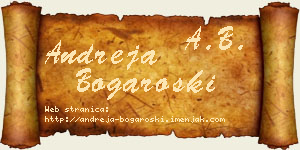 Andreja Bogaroški vizit kartica